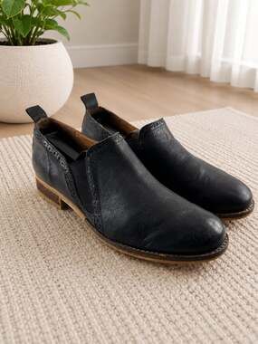 Josef Seibel Sienna Black Leather Chelsea Ankle Booties Women’s EU 40 US 9
